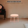 JOINPAYA Mini Dollhouse End Table: Miniture Wooden Home Furniture Round Side Tea Table Model for Living Room Bedroom Scene Decoration