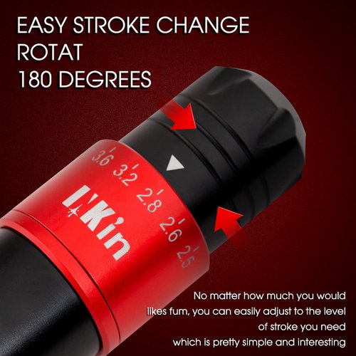 INKin Tattoo Gun Kit Rotary Tattoo Machine Pen Coreless Motor 6 Strokes Length Adjustable 2.5mm-4.0mm Rotary Tattoo Machine Kit Custom Coreless Motor Great for Tattoo&SMP