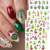 12 Sheets Christmas Nail Art Stickers Xmas Nail Decals 3D Winter Cute Cartoon Santa Claus Santa Elk Snowflake Reindeer Nail Stickers for Christmas Nail Designs Decorations Manicure Tips Charms