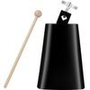 Eastrock 6 inch Metal Steel Cow Bells Noise Makers Hand Percussion Cowbell with Stick for Drum Set