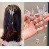 Flymind 12Pcs Moving Butterfly Tassel Hair Clips, Elegant Tassel Butterfly Hairpin Antique Side Clip Will Move Hairpins Decorative Bride Wedding Head Pieces Hair Accessories for Women Girls (Gold)