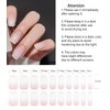 Semi Cured Gel Nail Strips, （Pink Ombre） 20pcs Gel Nail Stickers Work with UV, Easy to Use and Remove