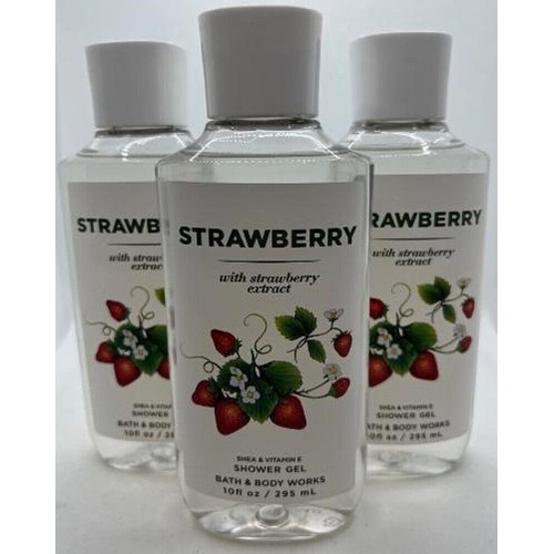 3 STRAWBERRY Shower Gel With Strawberry Extract 10 Oz