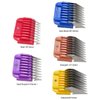 GruDawu 5 Pcs Professional Colorful Hair Clipper Combs Guards Cutting Guides Fits for Most Wahl Replacement Guards Set, 1/8 Inch to 5/8 Inch(3-16mm)