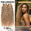 FASHION LINE Brazilian P27/613 Water Wave Blonde Human Hair Extensions Unprocessed Human Hair Bundles Weft 1PC 100g Piano Color (16")