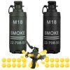 Tactical Toy-Grenade for CS Battle Game,2Pcs Fall Resistant Refillable Hand Fake Grenade Toy with 20 Foam Ammo for 14+ Outdoor Sports