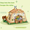 MEIEST Camping Building Blocks Set,Holiday Camper Collection Particle Construction Building Bricks Toy,Home Decor (Tent)