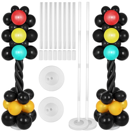 90PCS Traffic Light Balloons Race Car Theme Birthday Party Balloons Decoration Car Party Latex Balloons Supplies Race Car Party Traffic Light Balloons for Boys Birthday Gift Race Fans Party Decor