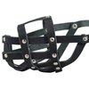 Real Leather Dog Basket Muzzle #104 Black - Amstaff (Circumference 11.8", Snout Length 3")