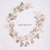 YETTER Wedding Bridal Floral Pearl Green Crystal Maple Pearl Headband Wedding Rhinestone Crystal Headband Hair Vine Beads Hair Band Bridal Headpieces for Bride Bridesmaid Flower Girl Wedding Prom Birthday Party
