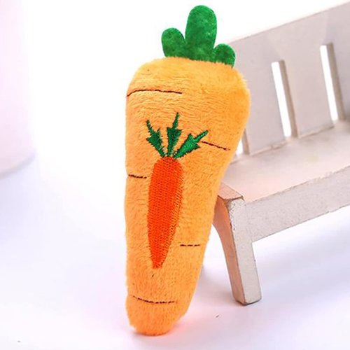BWESOO Cute Catnip Toys, Healthy Kitten Teething Chew Toys for Cats and Kittens, Kitten Catnip Toy Decorative Comfortable Fruit Carrot Cat Chew Toys for Kitty Carrot Decorative