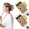 2PCS Pencil Hair Claw Clips for Women Girls, 3.3" Medium Teacher Hair Clips Sunflower Back to School Hair Accessories Strong Hold Pencil Claw Clips for Thick Thin Hair Teachers Appreciation Gift