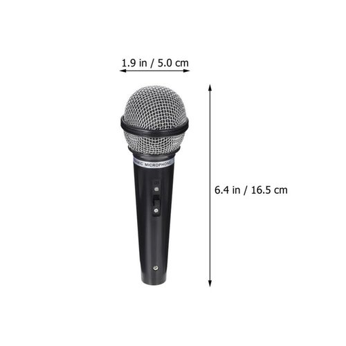 TOPPERFUN 4Pcs Microphone Props, Plastic Fake Microphone Toy Microphone, Fun Stage Microphone Toy, Halloween Christmas Karaoke Microphone Fake for Costume Props and Birthday Party