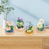 SYMIBRICK Flower Bouquet Building Set, 531PCS Mini Bricks Botanical Collection Building Blocks with Display Case, Artificial Plant Flowers Set for Adults, Birthday for Her (Tulips)