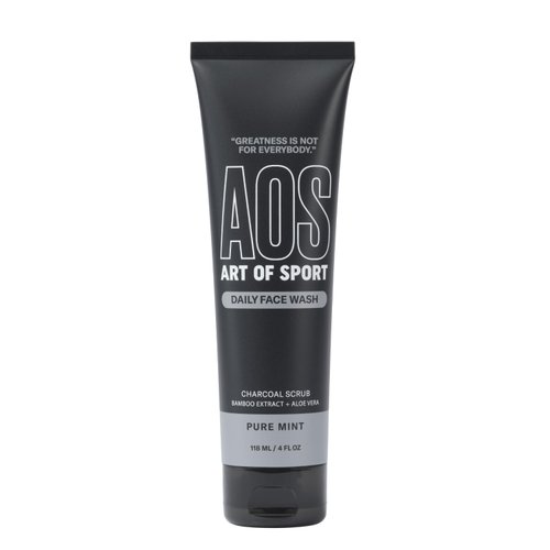 Art of Sport Daily Face Wash, With Detoxifying Charcoal, Calming Aloe Vera & Skin-Soothing Bamboo Extract. Formulated for Athletes, 4 FL OZ