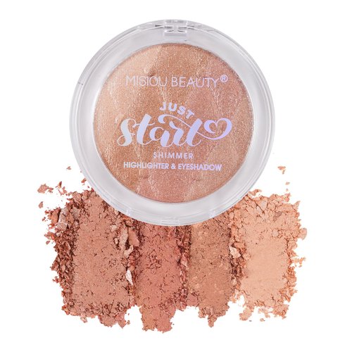 Jeuacika Highlighter Setting Powder Makeup Eyeshadow Powder Face Powder Makeup Highlights Face Setting Powder Make Up Loose Powder Lightweight Long-Lasting (Round Box Dark Color)