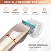 Kaphio Electric Bikini Trimer Shaver Women: 2 in 1 IPX7 Waterproof Wet & Dry Use Body Hair Trimmer and Facial Hair Remover - Rechargeable Hair Removal Kit for Bikini Underarm Leg Arm Body Face