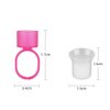 Jafirous 100PCS Portable Tattoo Pigment Ring Cap Microblading Glue Ink Ring Cup Sponge Inside Holder Permanent Makeup Cosmetic Accessories