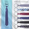 Geyoga 6 Pcs Zipper Ties for Boys Girls Men Women Pre Tied Adjustable Necktie for School Uniform Graduation Business Wedding (Classic Style)