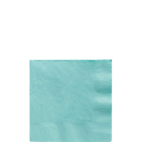 Robin's Egg Blue Beverage Paper Napkins Big Party Pack, 100 Ct. 5" x 5"