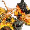 6 Pcs Mini Volcano Model with 12 Pcs Mini Dinosaur Figures Plastic Dinosaurs Figurines Artificial Volcano Set for Dinosaur Cake Topper Birthday Gifts Party Favor