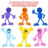 ArtCreativity Bendable Smile Figures, Set of 12 Smile Face Flexible Men, Birthday Party Favors for Boys and Girls, Stress Relief Fidget Toys for Kids and Adults, Goody Bag Stuffers, Piñata Fillers