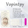Vopintpy Black Star Press on Nails Long Oval Fake Acrylic Nails Silver Glitter Design Glue on Nails Reusable Mirror Stick on Nails for Women DIY Manicure Decoration