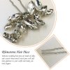 9 pcs Crystal Pearl Hair Pins for Women, SourceTon Hair Accessories for Women Wedding, Flower Girl Headpiece, for Bride, Bridesmaid, Flower Girl, Daily Long Hair Decoration(Silver)