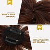 Healeved Clip in Hair Extensions for Women Wig Toppers for Thinning Hair Human Hair Fake Hair Piece Clip On Topper Thinning Hair Clip Hairpiece Wiglet