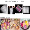 600pcs Cellophane Bags Set-300pcs 3x11 Cellophane Bags Long Clear Treat Bags Cello Cookie Bags, 300pcs Colors Twist Ties for Gifts Party Favors