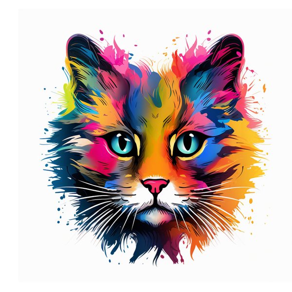 Dopetattoo Six sheets Temporary Tattoos Cats Colorful Art Fake tattoos for Men and Women Neck Arm Chest