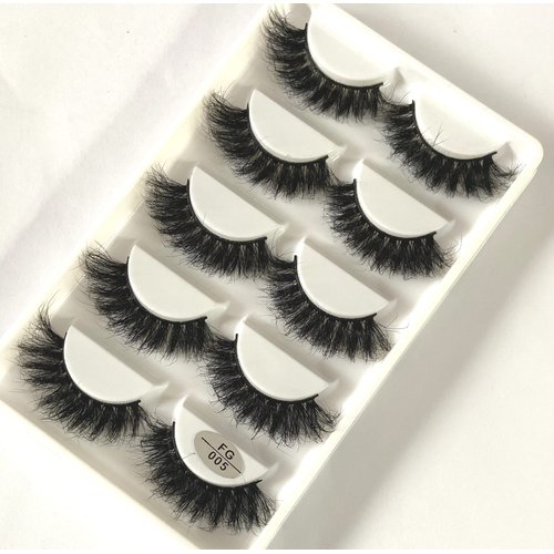 HBZGTLAD 5Pairs 3D Faux Mink Lashes Natural Long Fluffy False Eyelashes Soft Eye Lashes Reusable Makeup Short Lashes Extension for Beauty (FG-005)