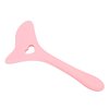 Pwshymi Eyebrow Pencil Stencil, Hollow Out Spoon Heart Shape Silicone Eyeshadow Stencil Aid Curvature Silicone Tool for Drawing Eye Shadow(Pink)