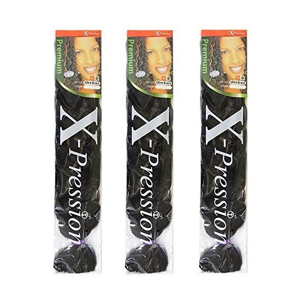 X-pression Premium Original Ultra Braid. - Color 2 (Pack of 3)
