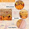 chiazllta 96 Pcs Fall Party Paper Plates and Napkins Thanksgiving Party Tableware Set Table Decorations for Fall Autumn Birthday Party Supplies 24 Guests