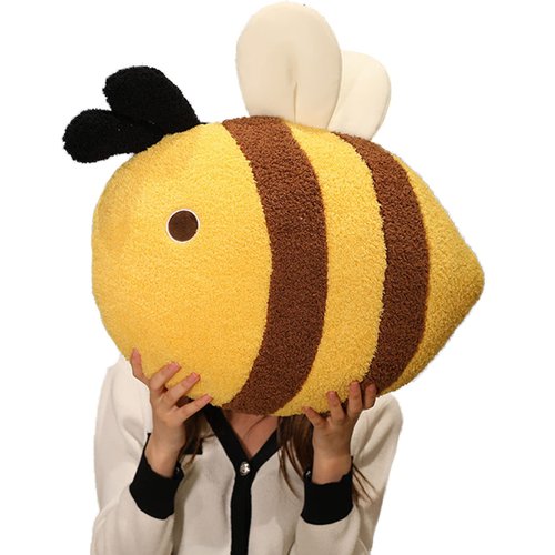 TONGSONG Cute Pillow Plush Bee Stuffed Animal Stuff Honeybee Plush Pillow Honey bee Toys Kawaii Soft Bumble Bee Pillow Hugging Stuffed Bumblebee Gift for Kids Home Decor¡­