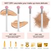 Sibba Foundation Brushes 4 PCS Makeup Setting Powder Blush Beauty Techniques Sponge Angled Stick Liquid Concealer Cream Nose Face Contour Make Up Loose Powder Puff Under Eyeline Set Pressed Blending