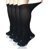 COIYUFUX Extra Wide Socks For Bariatric Feet- Knee High Diabetic Socks For Men Women, Cast Socks Lymphedema Socks for Swollen Foot Ankle Leg (Black)