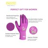 PACIFIC 6 Pairs Gardening Gloves for women, Rubber Coated Garden Gloves, Ladies Yard Work Gloves, Breathable, Purple & Yellow & Red, Medium