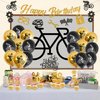 Bike Birthday Party Decorations, Including Banner, Cake Toppers, Balloons, Hanging Signs Bicycle Sports Theme Birthday Party Supplies for Kids and Bicycle Fans (B)