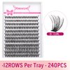 Geeneiya Wispy Lash Clusters 40D Eyelash Clsuters DIY Individual Lashes Cluster Eyelash Extensions D Curl 8/9/10/11/12/13/14/15/16MM Mix Eyelash Extensions, Thin Band