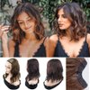 YYDS Hair Extensions Clip in Synthetic Wavy Curly Full Head U Shape Hair Wigs for Women Clip in Hair