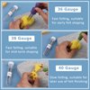 kdafio 74 Needle Felting Tools, Needle Felting Kit with Hand Carders Wooden Wool Carders Needle Felting with Wool Needle Leather Finger Protector for DIY Felting Wool Projects