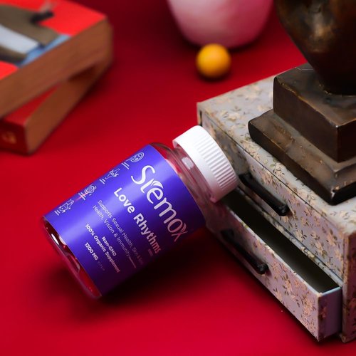 Stemox Love Rhythms 1200MG | L-Arginine, Tribulus Terrestris, Vitamin C, Gingko Biloba | Carefully Formulated Blend Designed For Your Intimate Moments | 60 Capsules | Non-GMO | 100% Organic Supplement
