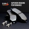Max Advanced Brakes Rear Brake Pad for 2019 2020 2021 Toyota C-HR, Elite-Max Carbon Ceramic Pad w/Hardware