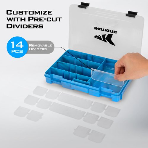 KastKing Bait Vault Camouflage Tackle Box, Plastic Tackle Trays, Fishing Tackle Box Storage Organizer with Removable Dividers, 2 Packs Lure Boxes Terminal Tackle Storage, Right Angle