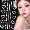 3D Face Jewels Makeup Eyes Self-adhesive Crystal Diamond Tattoo Stickers Stars Heart Gems Pearl Rhinestones DIY Women Eyes Face Body Art Party Festival Accessories