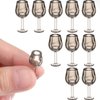 Toddmomy Doll Glasses Mini Wine Glasses 10Pcs Miniature Dollhouse Wine Glasses 1: 12 Kids Dollhouse Kitchen Toys Dollhouse Accessories Miniature Bottles