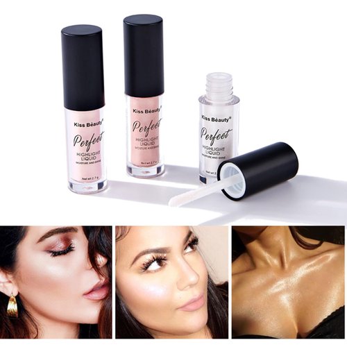 Liquid Face Highlighter Makeup,Multipurpose Contour Highlighter,Lightweight Pearl White Soft Pink,Brightening Blush Liquid Foundation,Silky Soft Long Lasting Waterproof(2PCS)