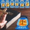 Chiisong 24 Sets Jesus Lights The Way Tissue Sign Craft Kit DIY Jesus Light Crafts Christian Religious Crafts Oil Lamp Tissue Paper Cross Craft for Camping Sunday School Vbs Home Church Activities
